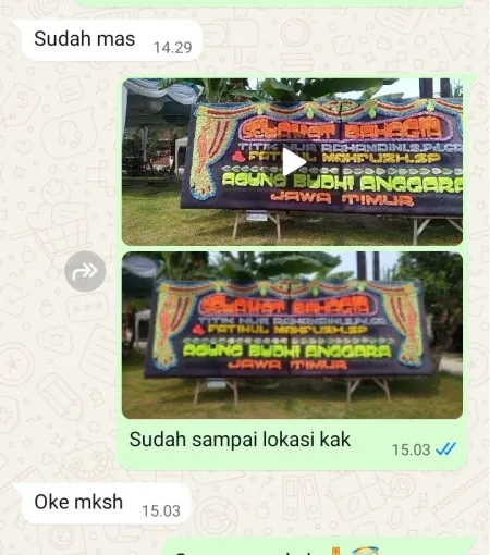 Pengiriman Papan Bunga Larangan Indah