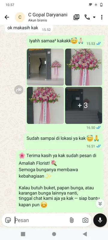 Pengiriman Karangan Bunga Larangan Indah