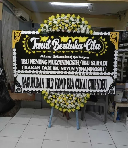 Papan Bunga Duka Larangan Indah